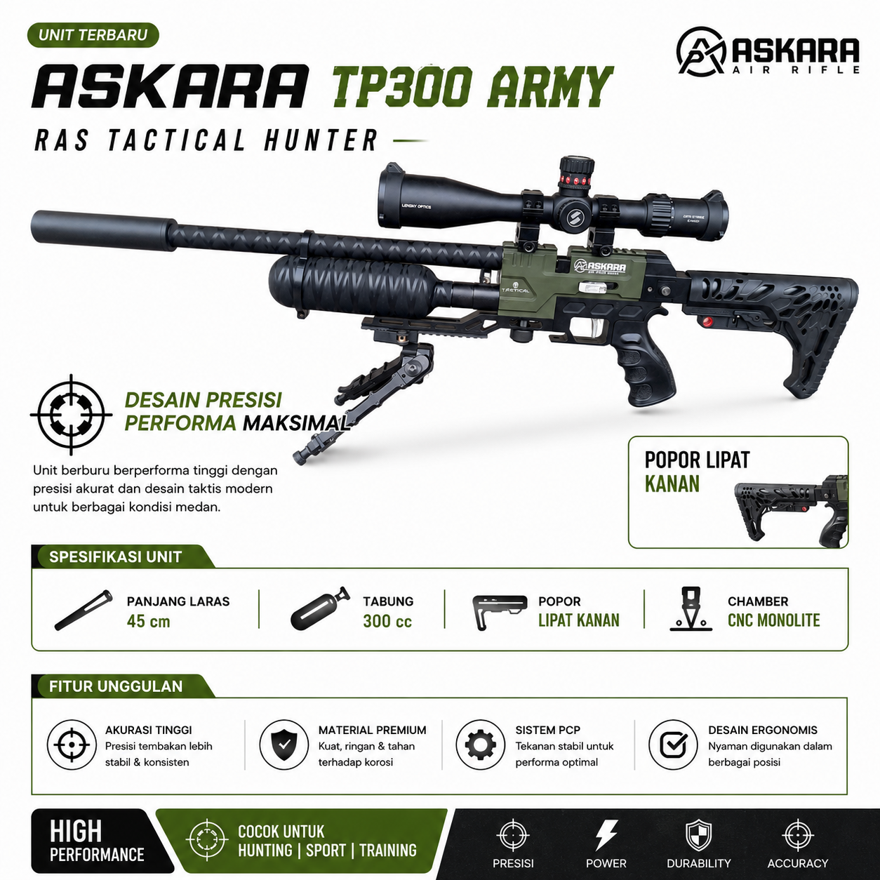 SENAPAN ANGIN PCP ASKARA T-300 ARMY